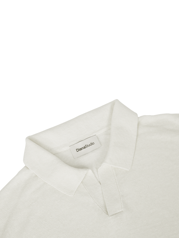 Polo senza bottoni in Lino