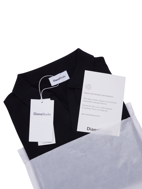 Polo senza bottoni in Lino