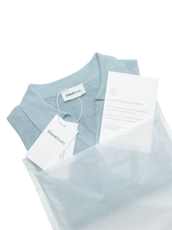 Polo senza bottoni in Lino