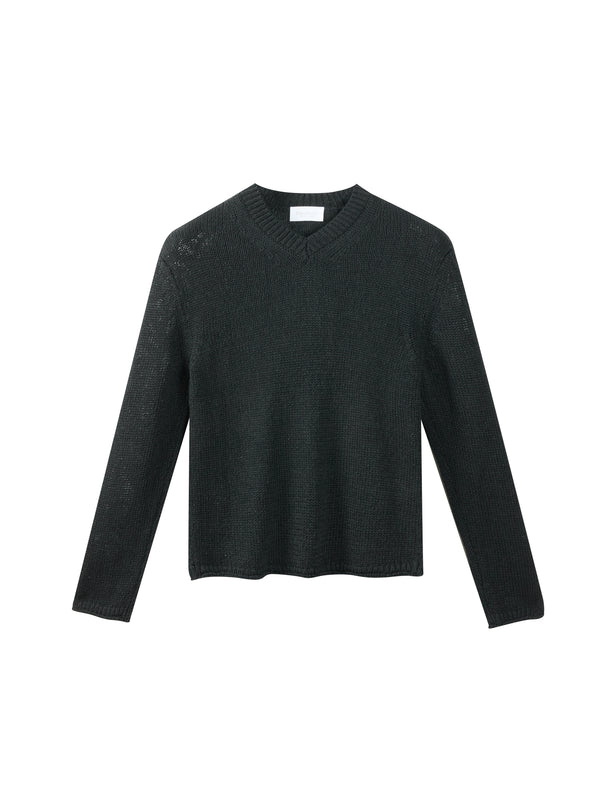 Scollo a V in Lino e Seta