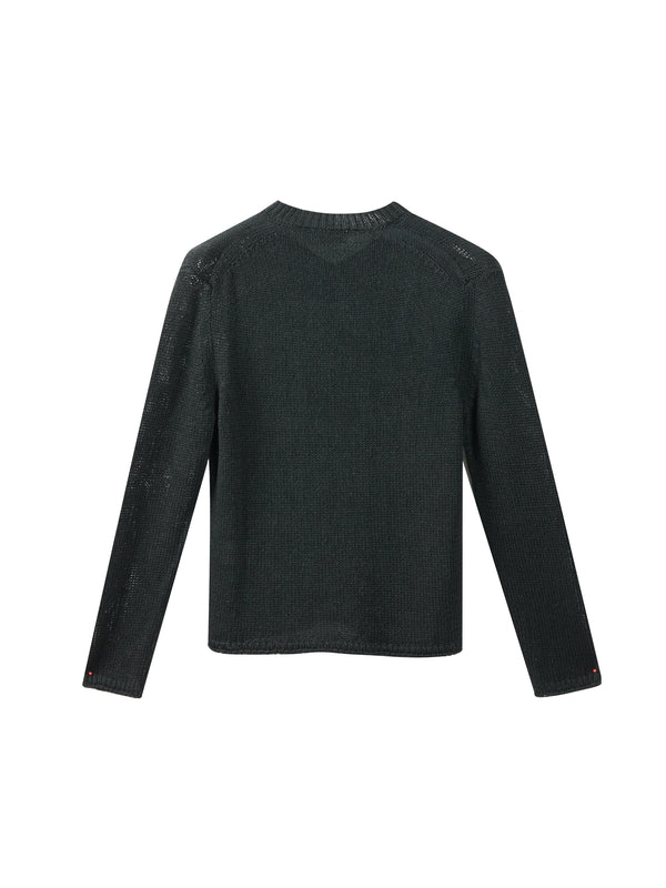 Scollo a V in Lino e Seta