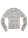 Maglia full zip in Lana e Cotone