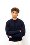 Girocollo in Lana in Maglia Inglese