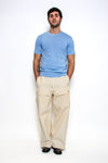 T-Shirt in maglia in Cotone Leggero - Variante Celeste - Immagine 2