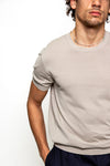 T-Shirt in maglia in Cotone Leggero - Variante Beige - Immagine 5