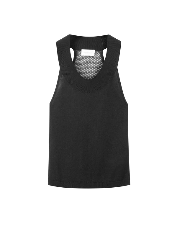 Top a collo costruito in Micromodal e Seta