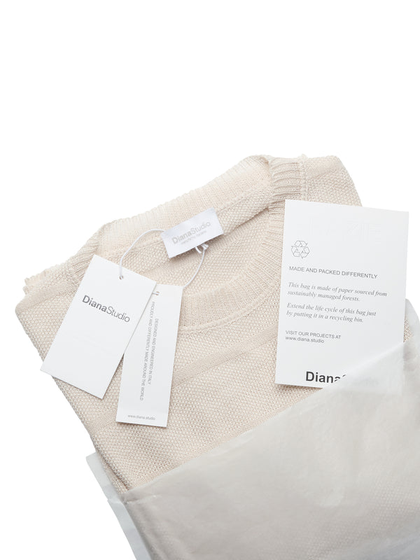 Girocollo in Lino in punto chicco di riso