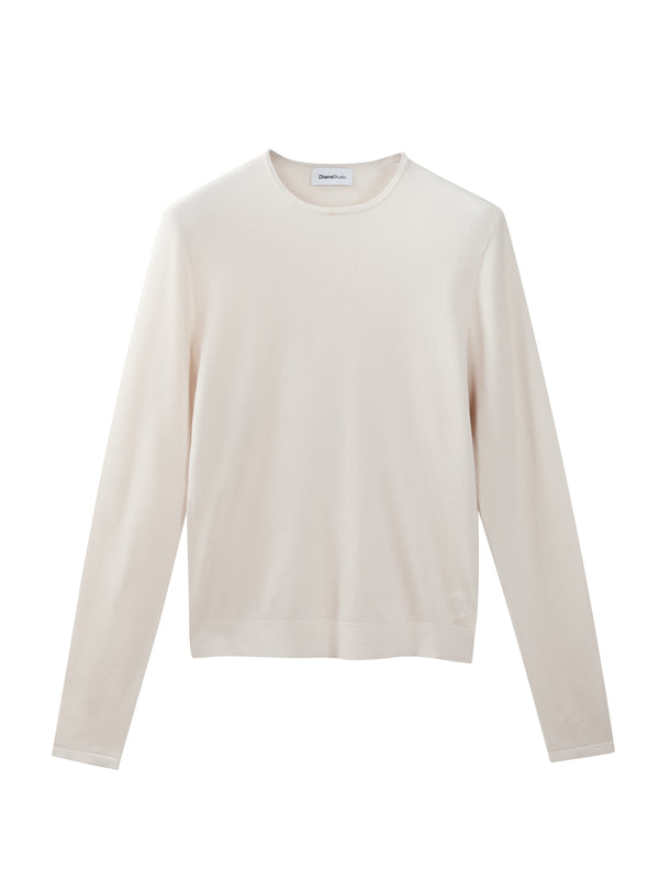 Girocollo in Cotone leggero con microstruttura