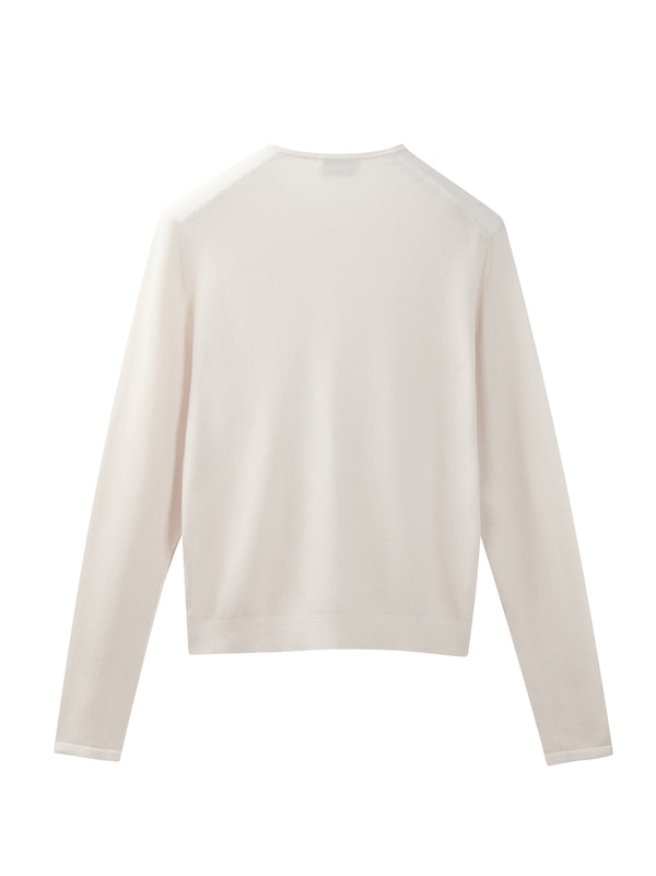 Girocollo in Cotone leggero con microstruttura