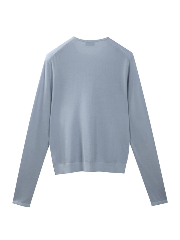 Girocollo in Cotone leggero con microstruttura