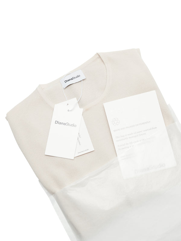 Girocollo in Cotone leggero con microstruttura