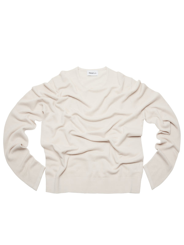 Girocollo in Cotone leggero con microstruttura