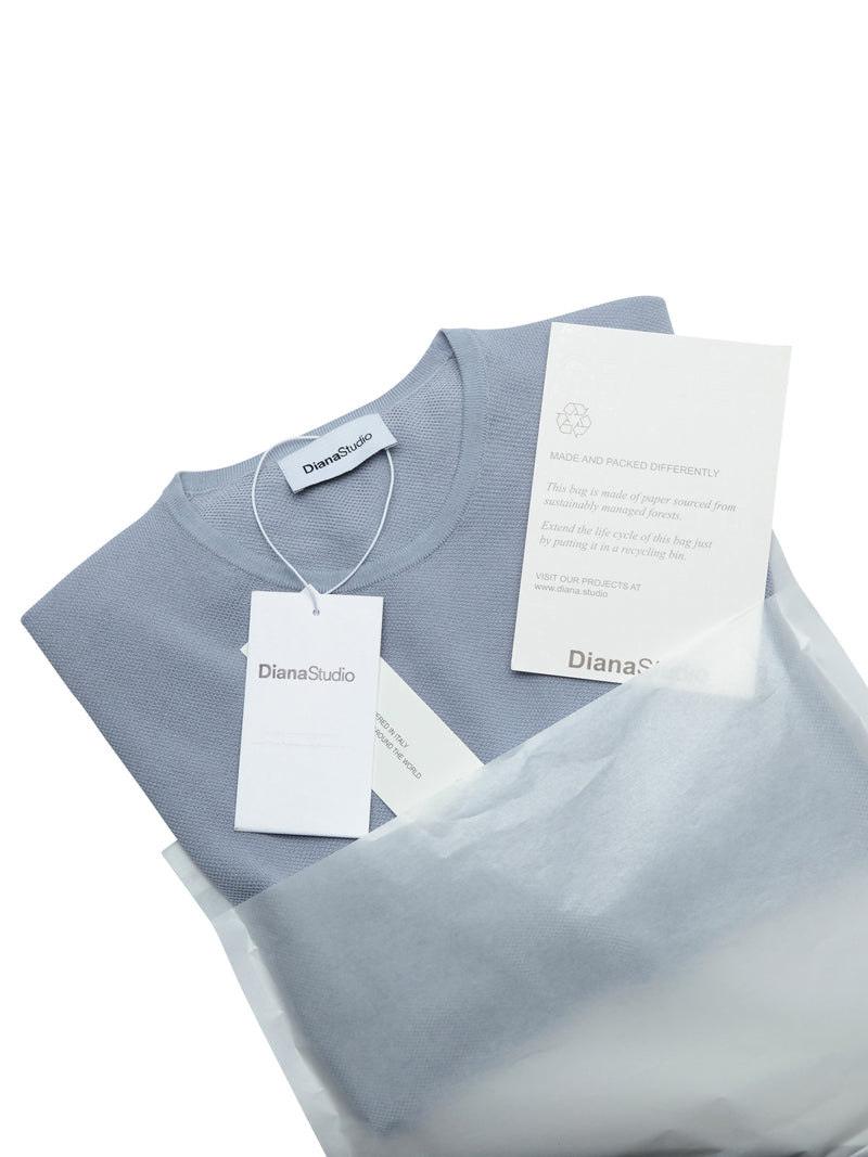 T-shirt in Cotone crêpe con microstruttura