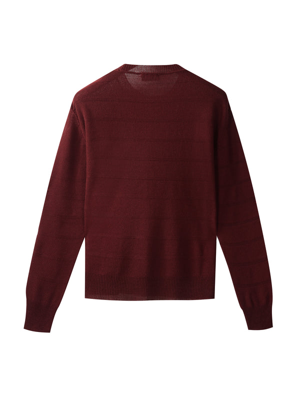 Girocollo in Lino in punto chicco di riso