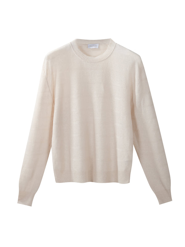 Girocollo in Lino in punto chicco di riso