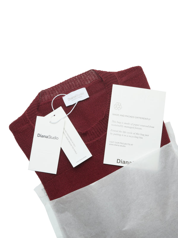 Girocollo in Lino in punto chicco di riso