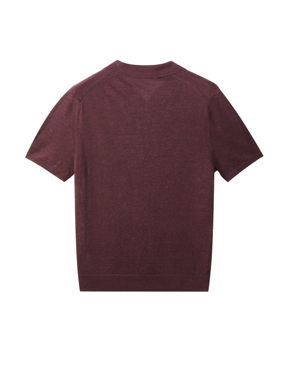 Polo senza bottoni in Lino