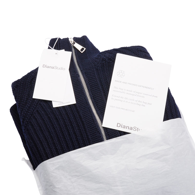 Giacca zip in Lana Merino extrafine