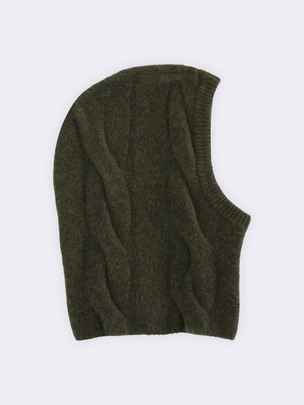 Pure wool balaclava with felted effect