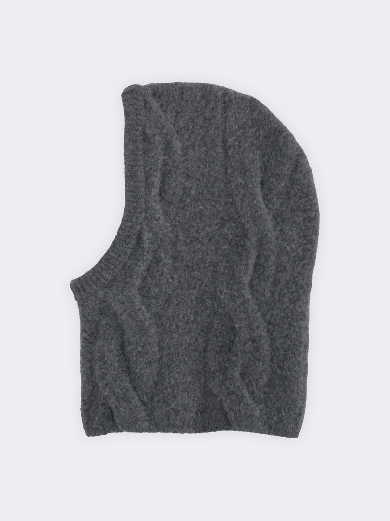 Pure wool balaclava with felted effect