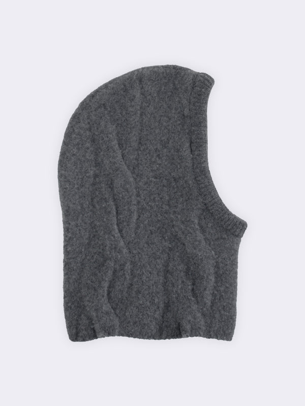 Pure wool balaclava with felted effect