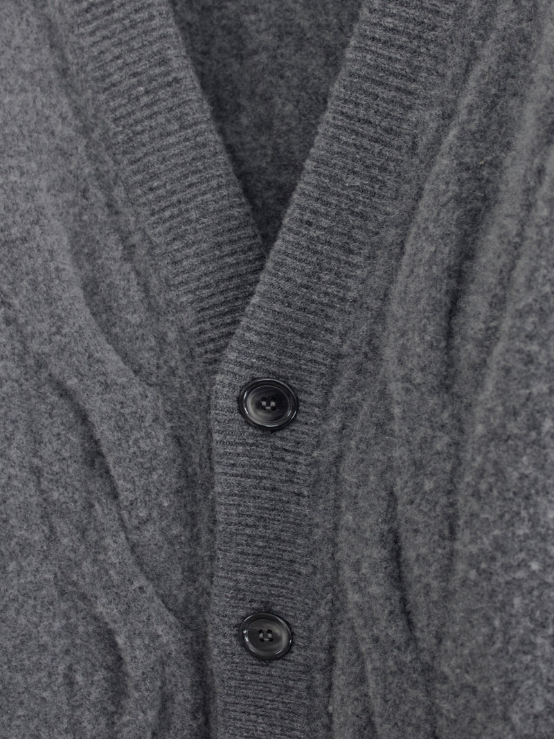 Cardigan aus reiner Wolle mit Filzeffekt