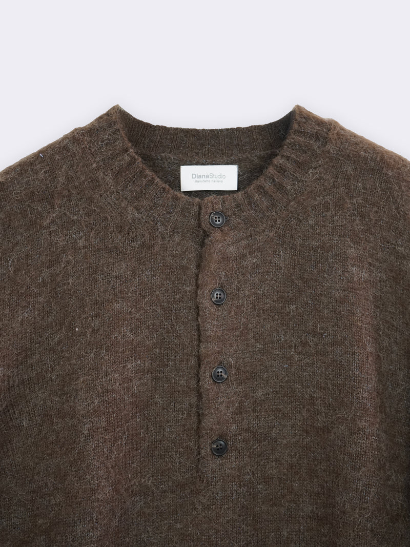 Serafino in Alpaca blend con taglio vivo