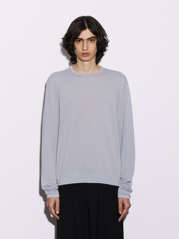 Girocollo in Cotone leggero con microstruttura