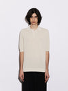 Polo in Cotone crêpe con microstruttura