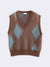 Argyle-Weste aus Superkid-Mohair