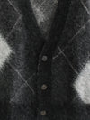 Cardigan aus Superkid-Mohair mit Argyle-Muster