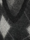 Argyle-Weste aus Superkid-Mohair