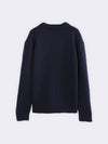 Boxy crew-neck sweater in pure wool
