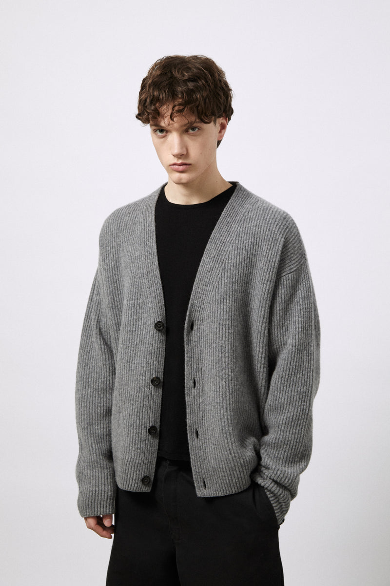 Pure Wool English Rib Cardigan