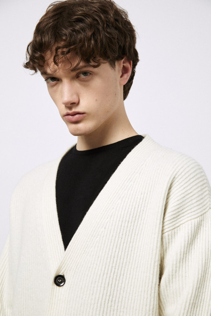 Pure Wool English Rib Cardigan