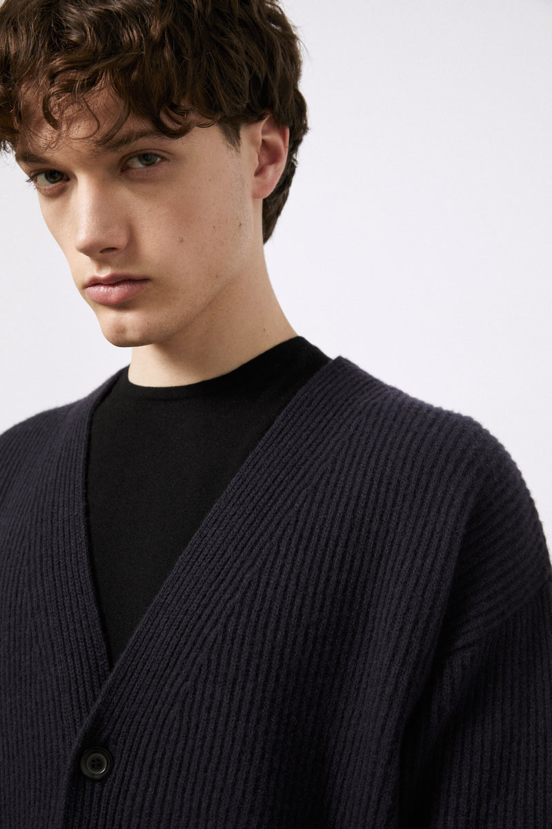 Pure Wool English Rib Cardigan