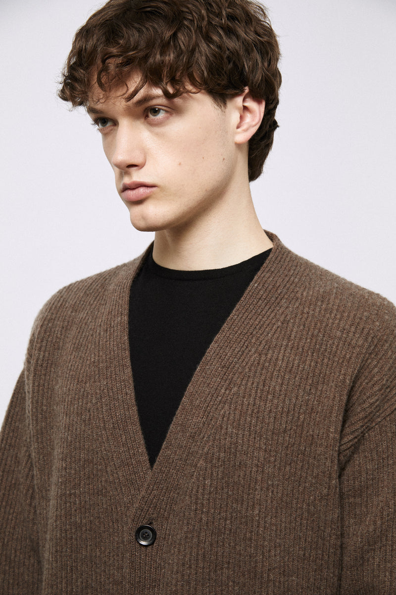 Pure Wool English Rib Cardigan