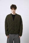 Cardigan aus reiner Wolle mit Filzeffekt