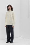 Mezza zip in Lana in Maglia Inglese