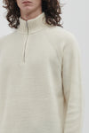 Mezza zip in Lana in Maglia Inglese