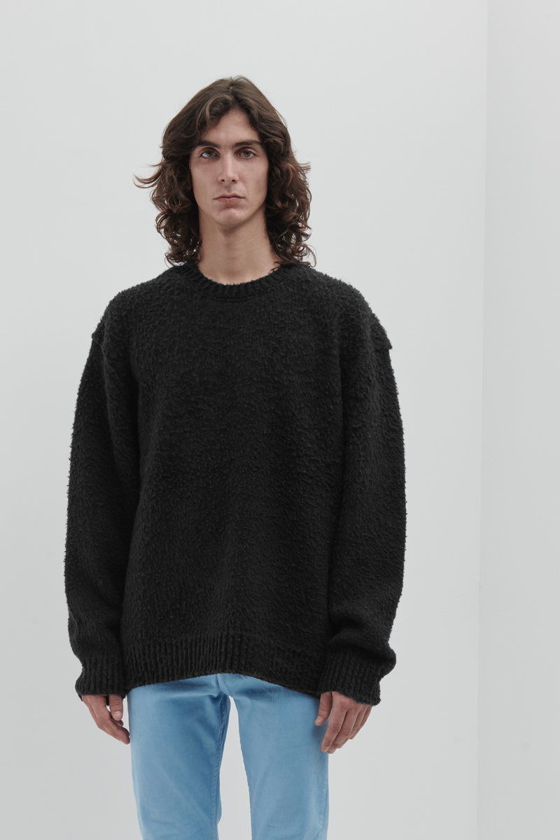 Oversized crewneck with Casentino workmanship