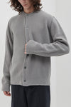 Cardigan con collo serafino misto Lana Merino bouclé