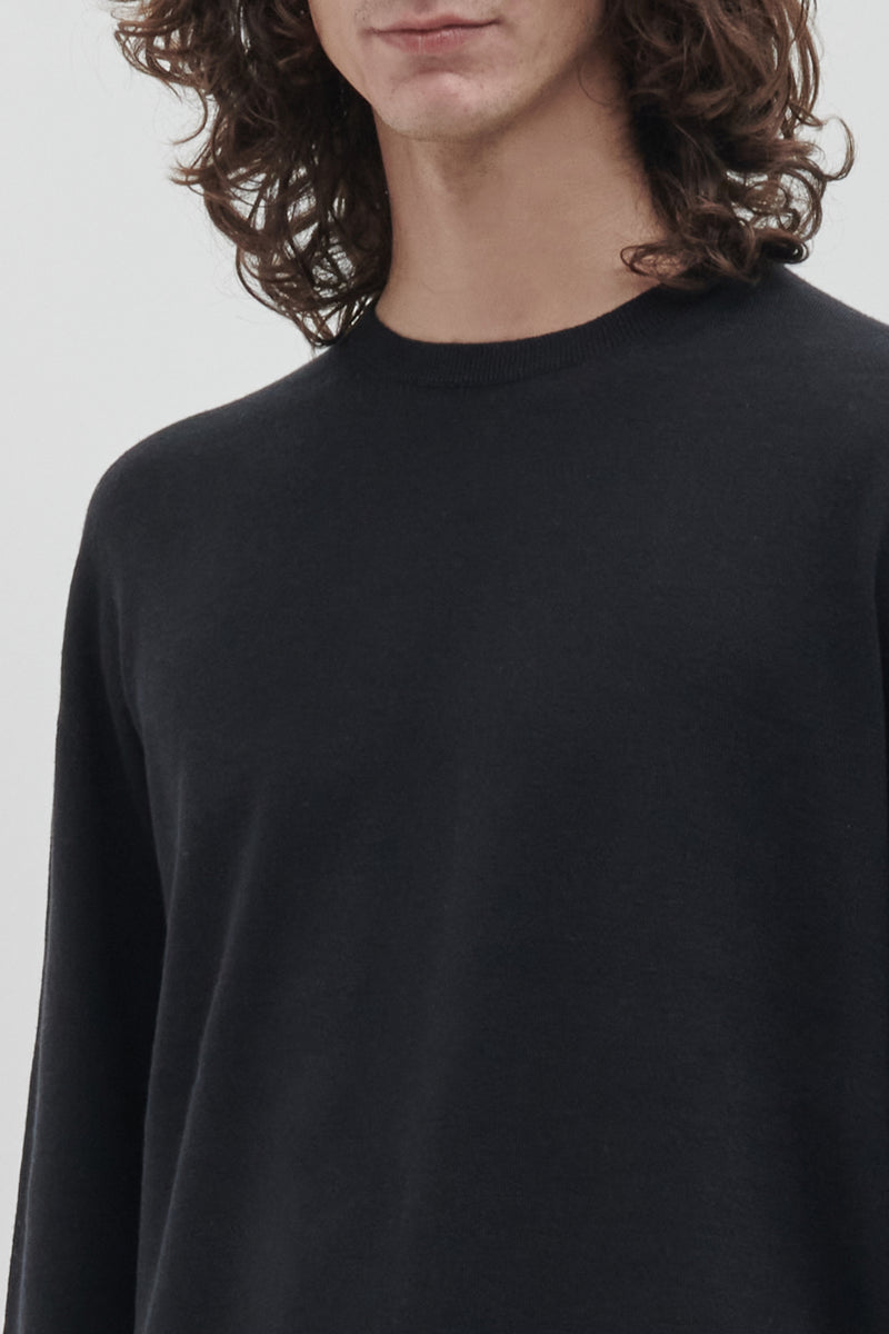 Girocollo in Lana Merino extrafine e Cotone organico