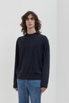 Fine crew neck in Cashmere and Extrafine Merino