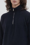 Mezza zip in Lana in Maglia Inglese