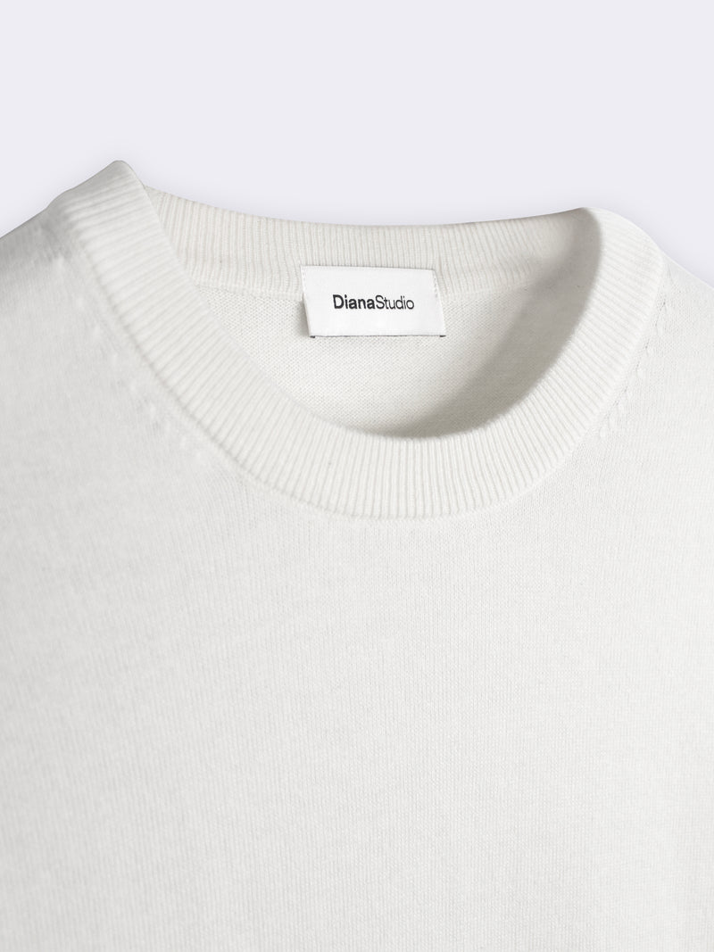 Cotton and Cashmere Crew Neck Sweater