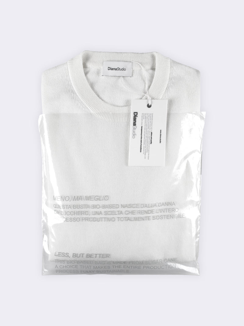 Cotton and Cashmere Crew Neck Sweater