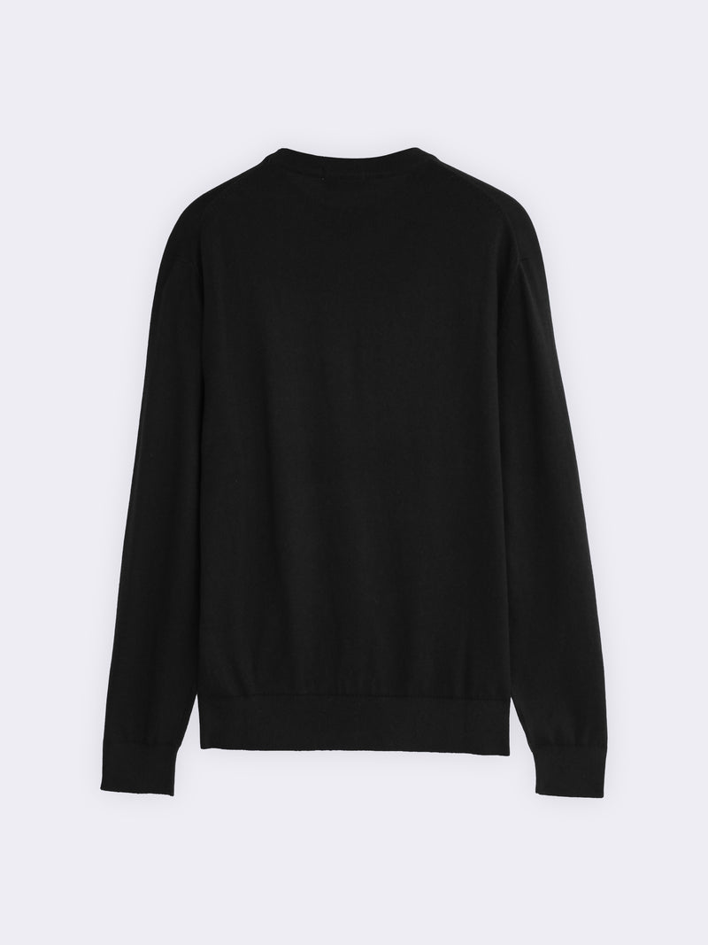Cotton and Cashmere Crew Neck Sweater