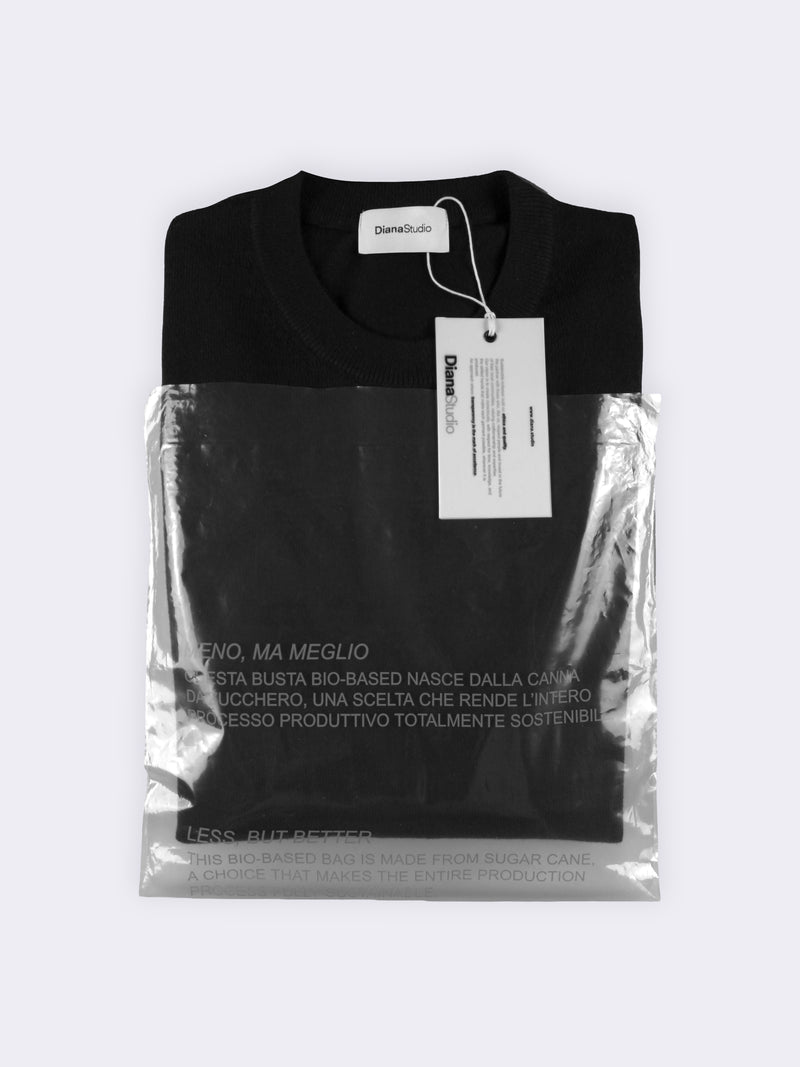 Cotton and Cashmere Crew Neck Sweater
