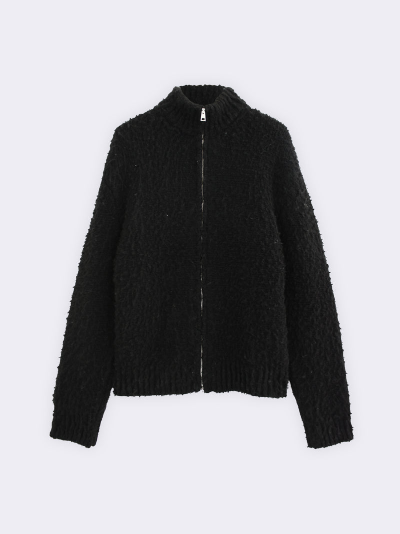 Giacca zip con lavorazione Casentino